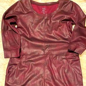 New York and co burgundy dress